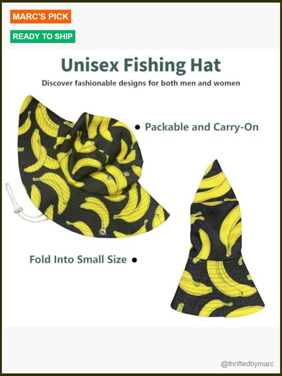 Wide Brim Bucket Hat Sun Hat for Hiking Fishing Travel